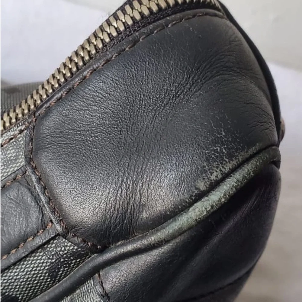 MCM Monogram Black and Gray Briefcase